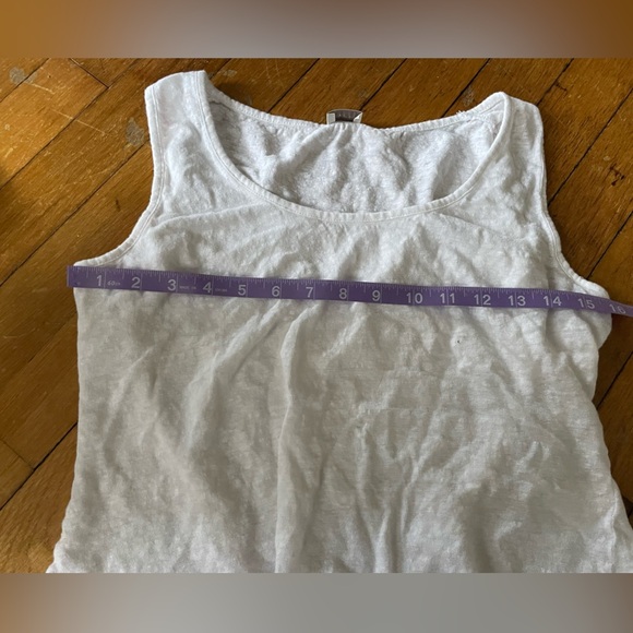 Poetry 100% Linen Tank Size 10 white muscle tank - Picture 5 of 6